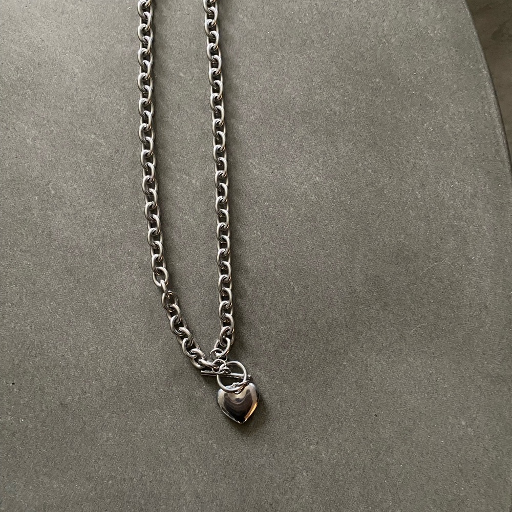 Silver Heart Pendant Necklace